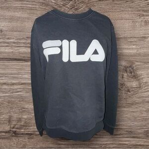 Vintage FILA Black Logo Sweatshirt Size M